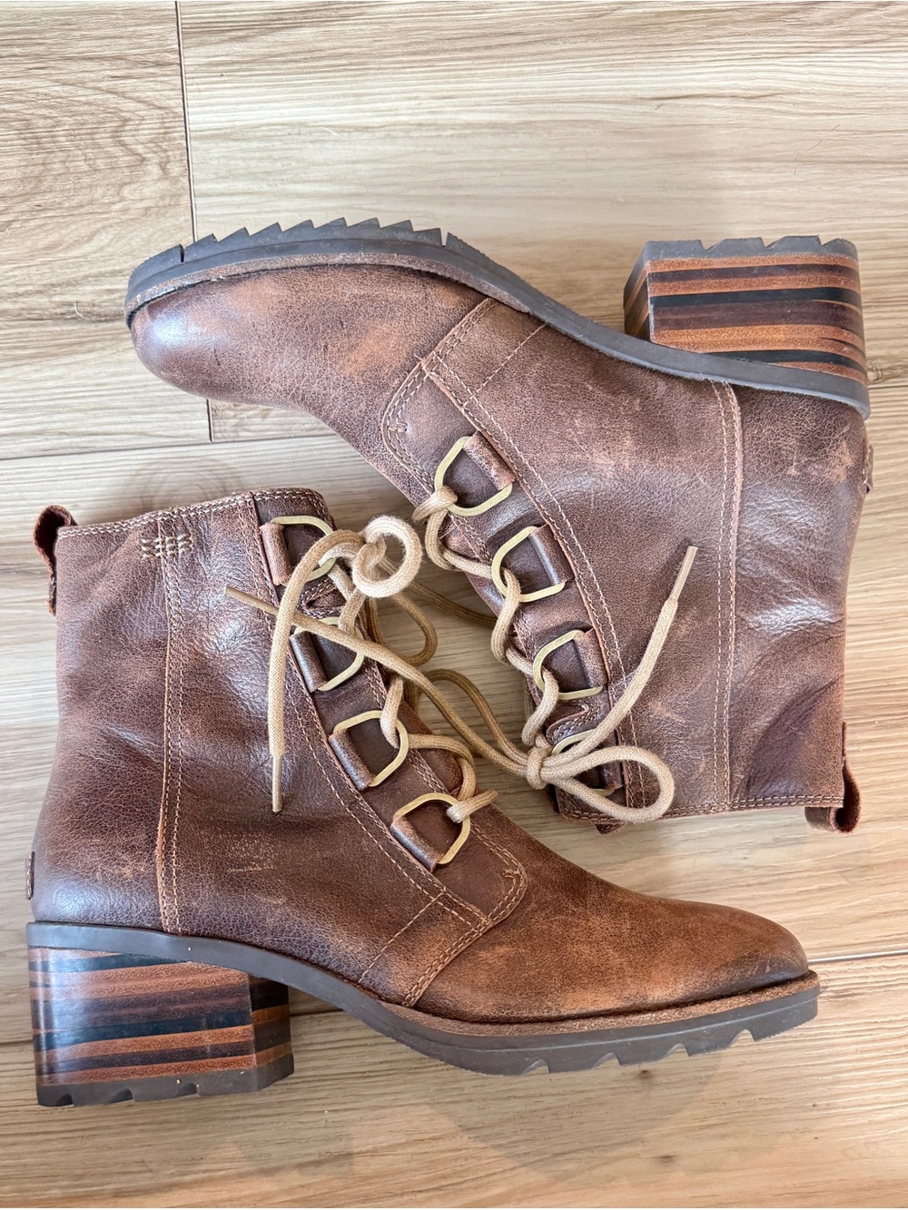 Sorel Women's Cate D Ring Lace Bootie Waterproof Leather
